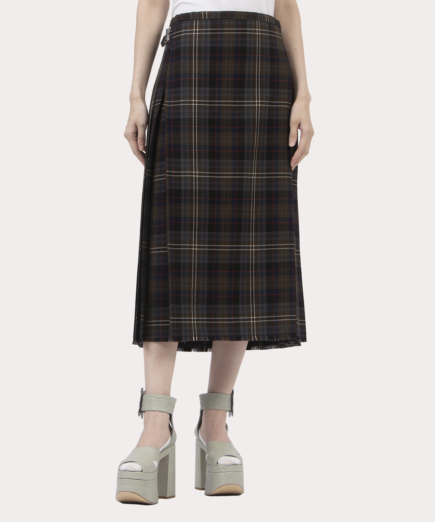 TARTAN CHECK キルトロングスカート(ブラウン系)（レディース）（1612242013）｜ウェアすべて(スカート)｜【公式通販】ヴィヴィアン・ ウエストウッド（Vivienne Westwood）