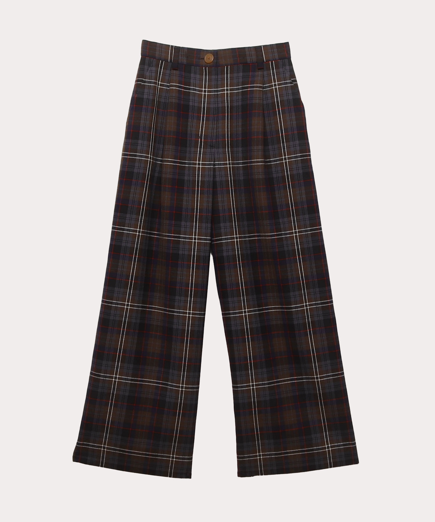 TARTAN CHECK タックワイドパンツ(ブラウン系)（レディース）（1612742011）｜ウェアすべて(パンツ)｜【公式通販】ヴィヴィアン ・ウエストウッド（Vivienne Westwood）