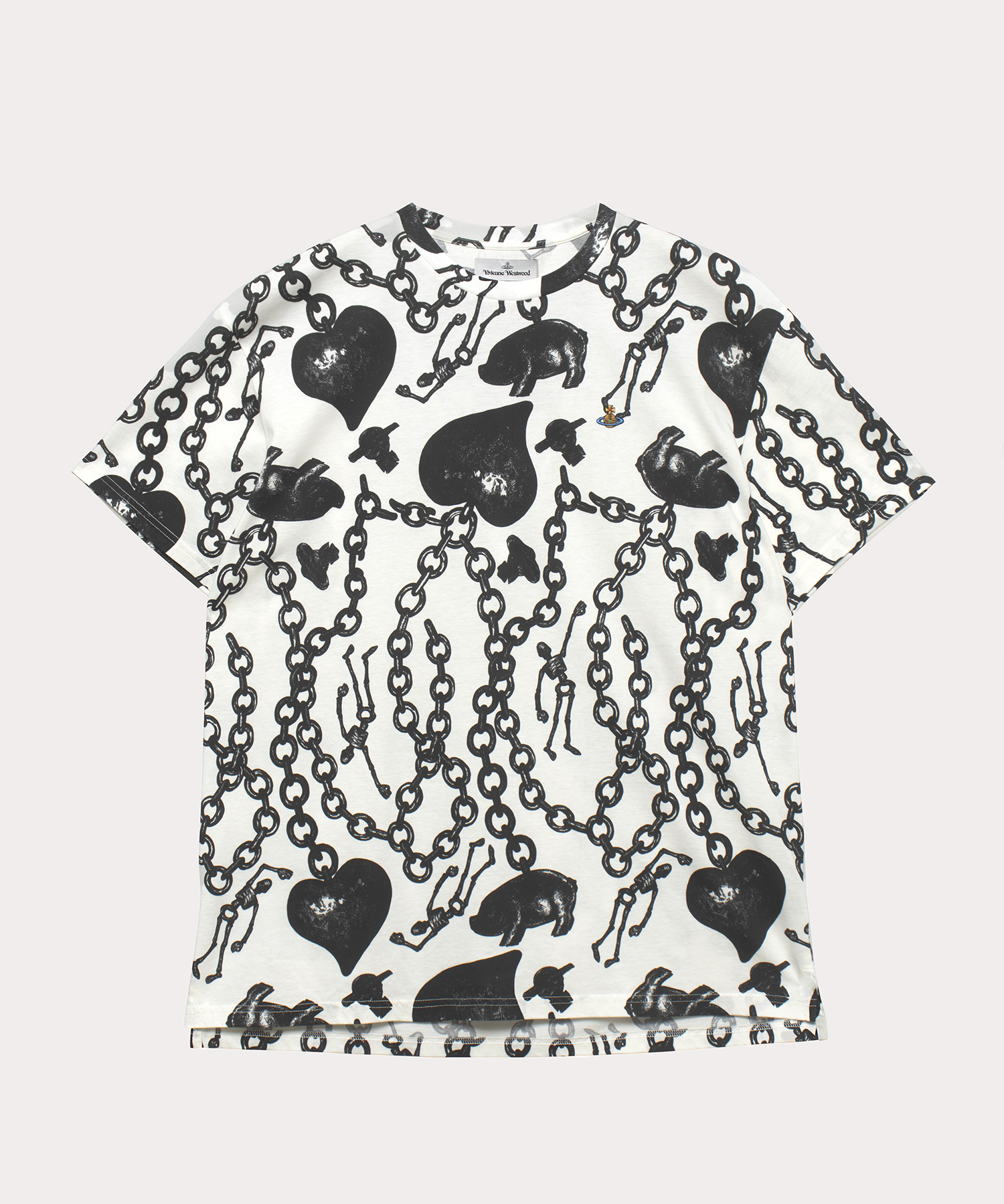 HEART CHAIN OVERSIZED Tシャツ(オフホワイト)（レディース）（1210342066）｜ウェアすべて(Tシャツ ・カットソー)｜【公式通販】ヴィヴィアン・ウエストウッド（Vivienne Westwood）