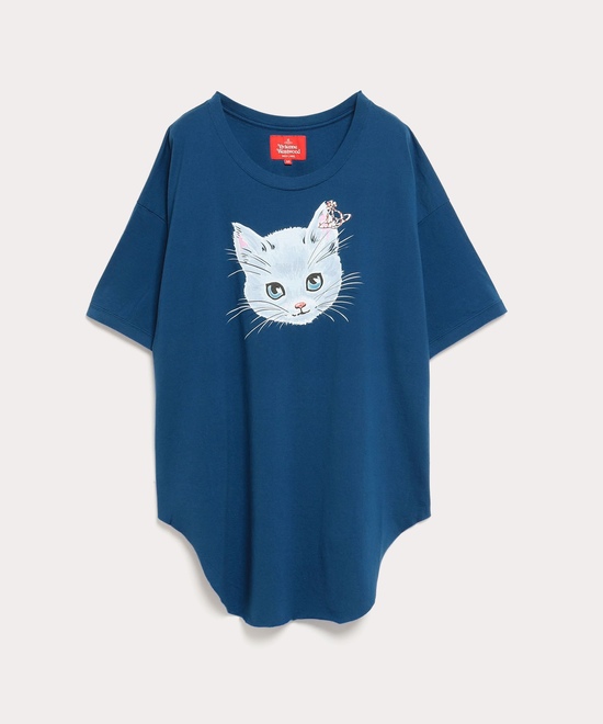 CAT ラウンドヘムTシャツ