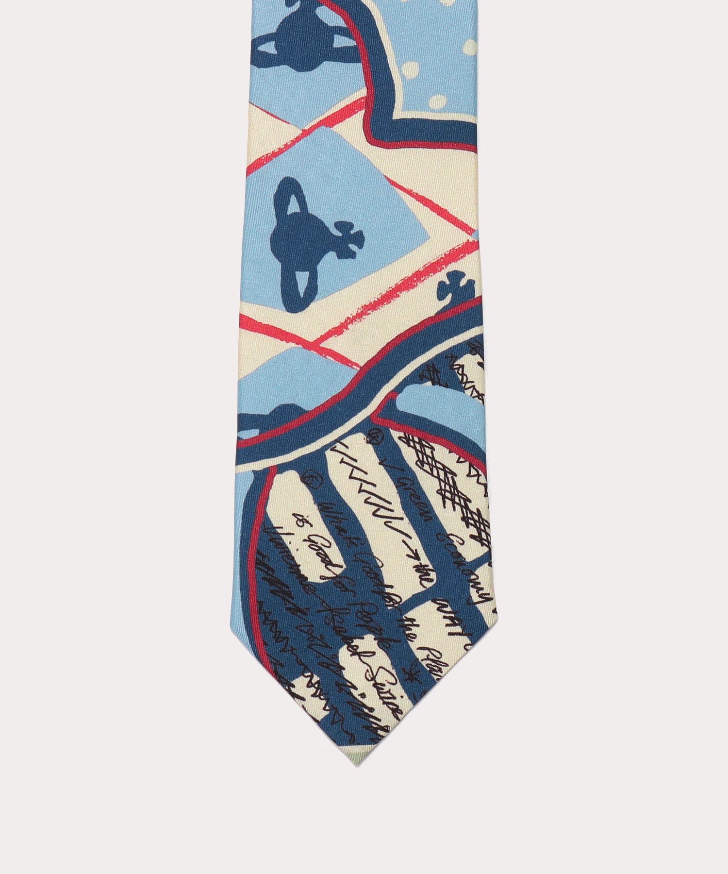 プリント ネクタイ ブルー系 メンズ tie85 公式通販 ヴィヴィアン ウエストウッド Vivienne Westwood