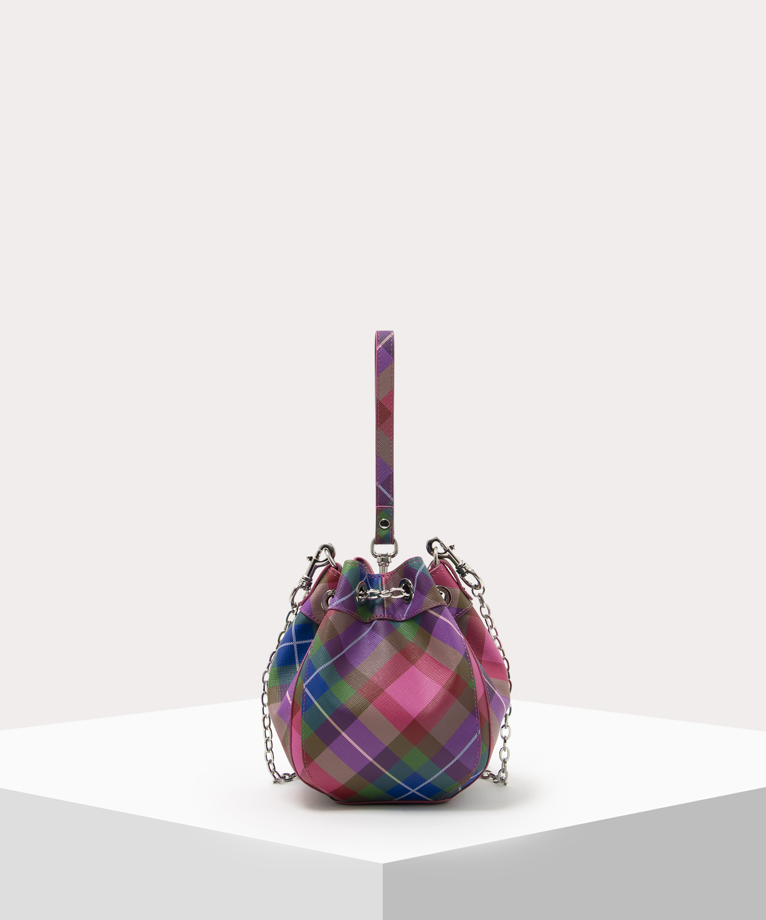 DRAWSTRING バケットバッグ(CANDY TARTAN)（メンズ 