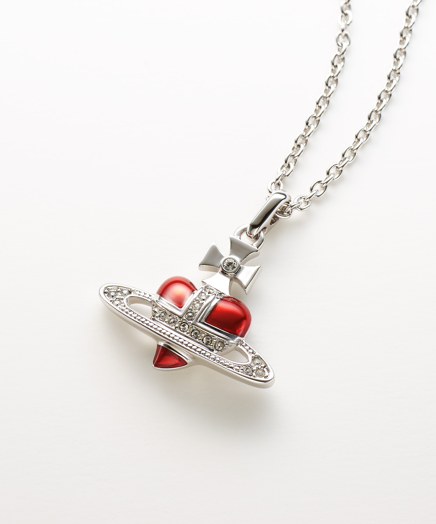 Diamante Heart ネックレス シルバー メンズ 1198pe226 公式通販 ヴィヴィアン ウエストウッド Vivienne Westwood