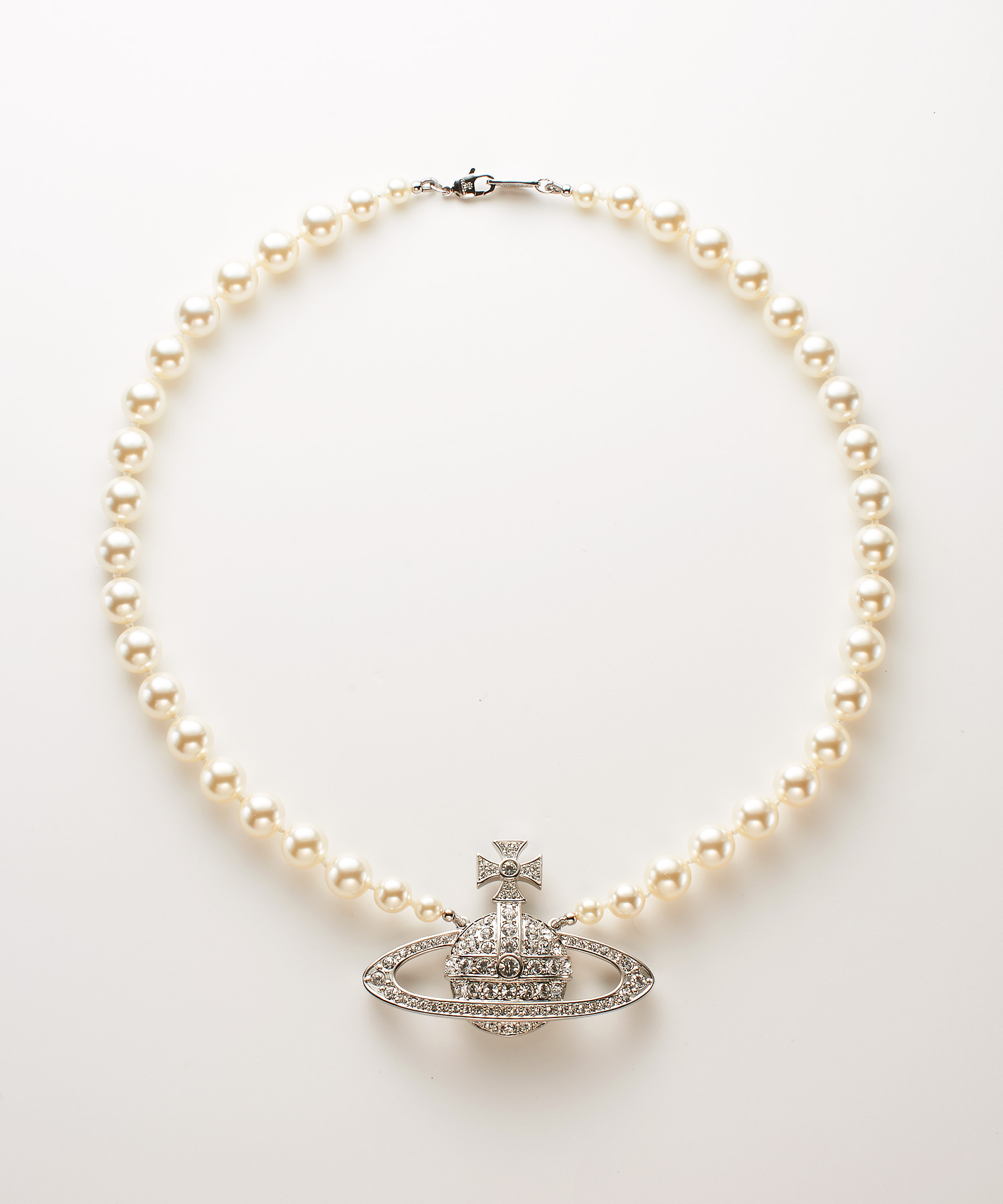 MAN BAS RELIEF PEARL ネックレス(シルバー)（メンズ）（239815PE99