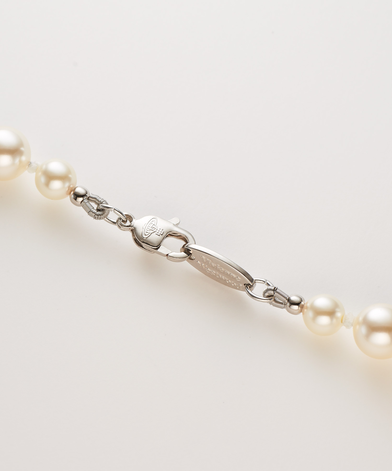 MAN BAS RELIEF PEARL ネックレス(シルバー)（メンズ）（239815PE99