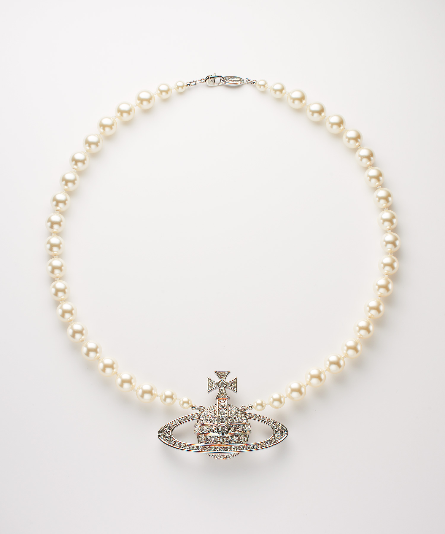 MAN BAS RELIEF PEARL ネックレス(シルバー)（メンズ）（249815PE99）｜アクセサリーすべて(ネックレス ・ペンダント)｜【公式通販】ヴィヴィアン・ウエストウッド（Vivienne Westwood）