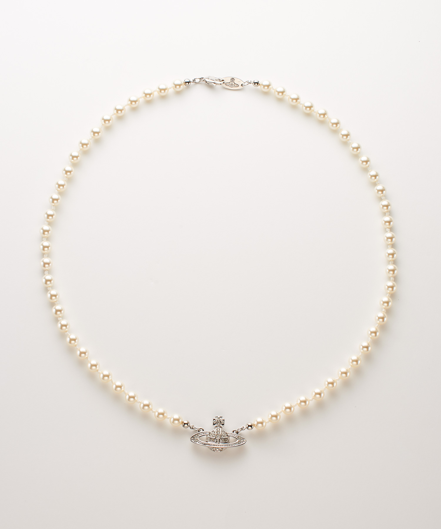 MAN MINI BAS RELIEF PEARL ネックレス(シルバー)（メンズ）（249814PE100）｜アクセサリーすべて(ネックレス ・ペンダント)｜【公式通販】ヴィヴィアン・ウエストウッド（Vivienne Westwood）