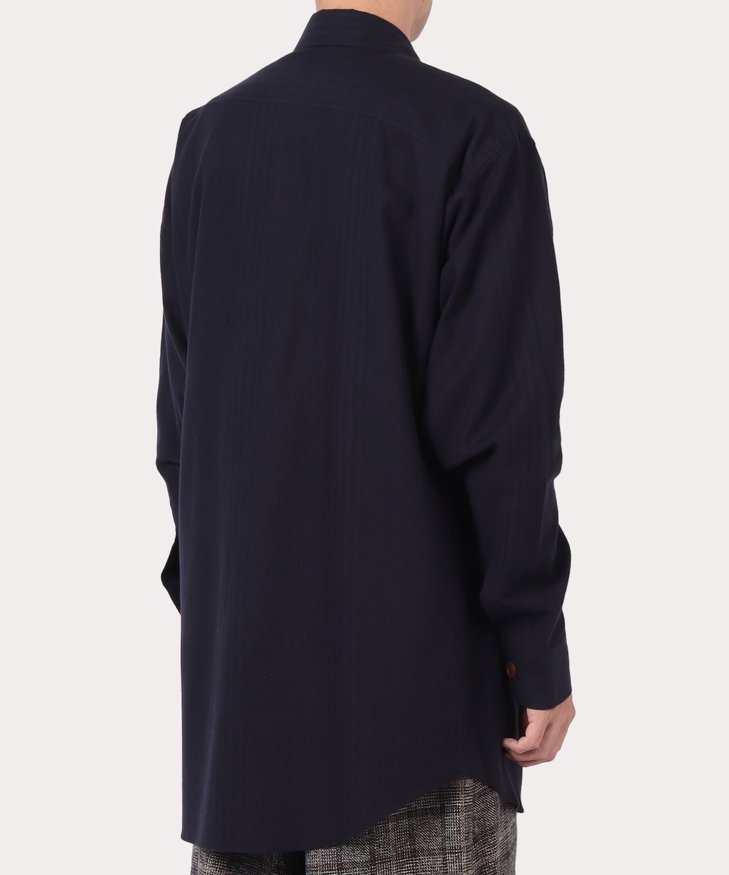 シンストライプ ビッグオジークラークシャツ ネイビー メンズ 公式通販 ヴィヴィアン ウエストウッド Vivienne Westwood