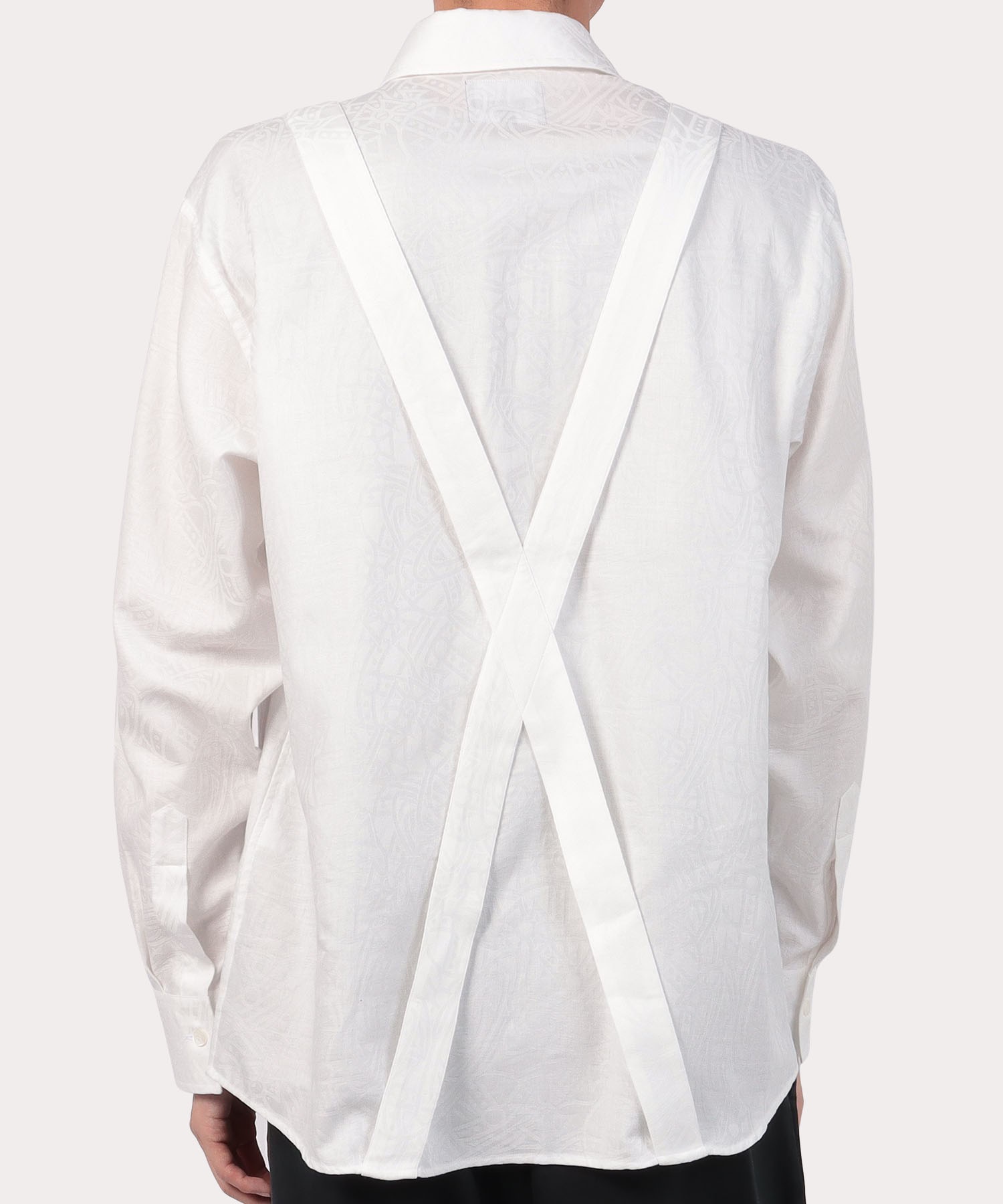 RANDOM LINE ORB サスペンダーシャツ(ホワイト)（メンズ）（1290257201 