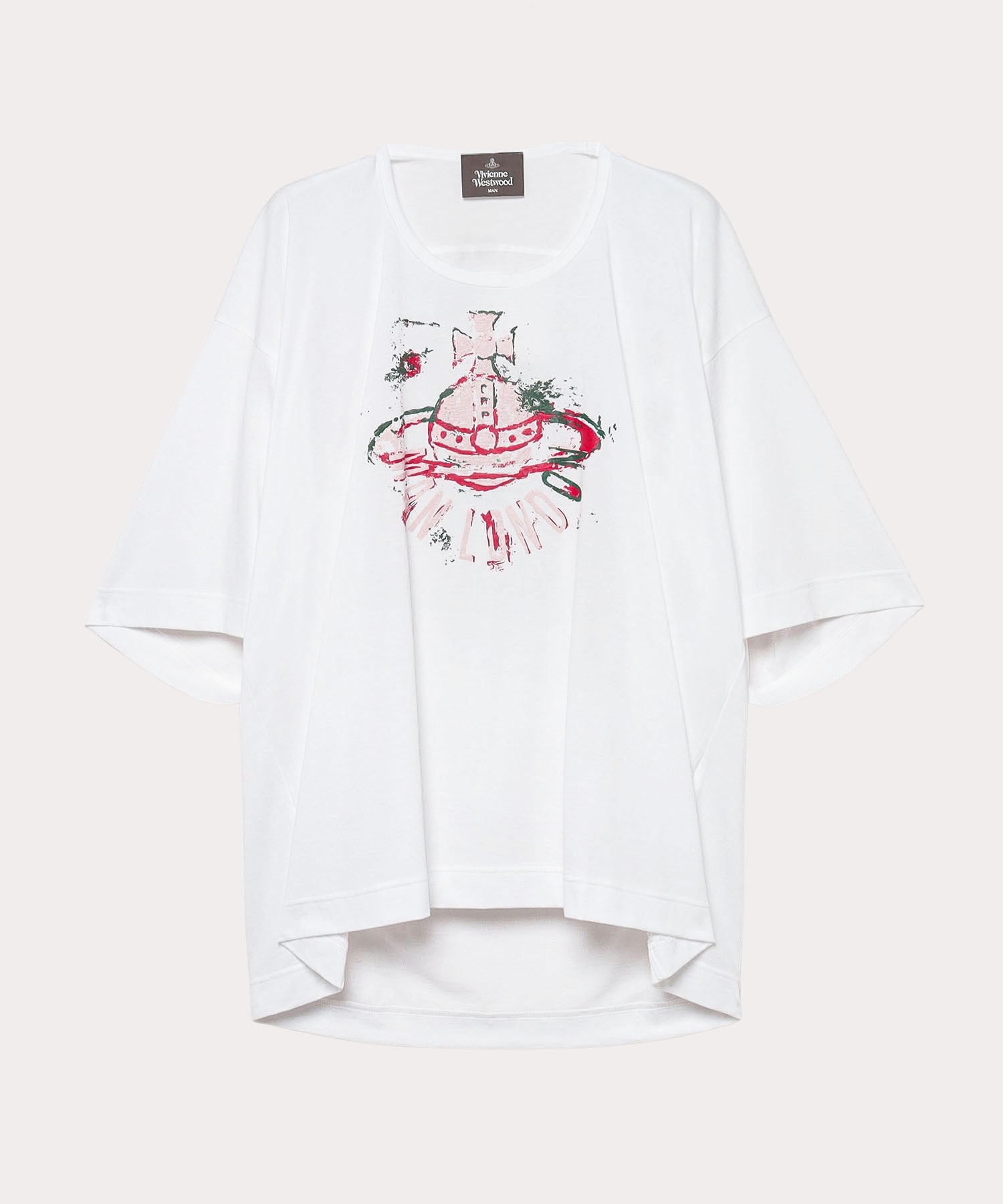 PAINTED ORB ビッグTシャツ(ホワイト)（メンズ）（2390165105