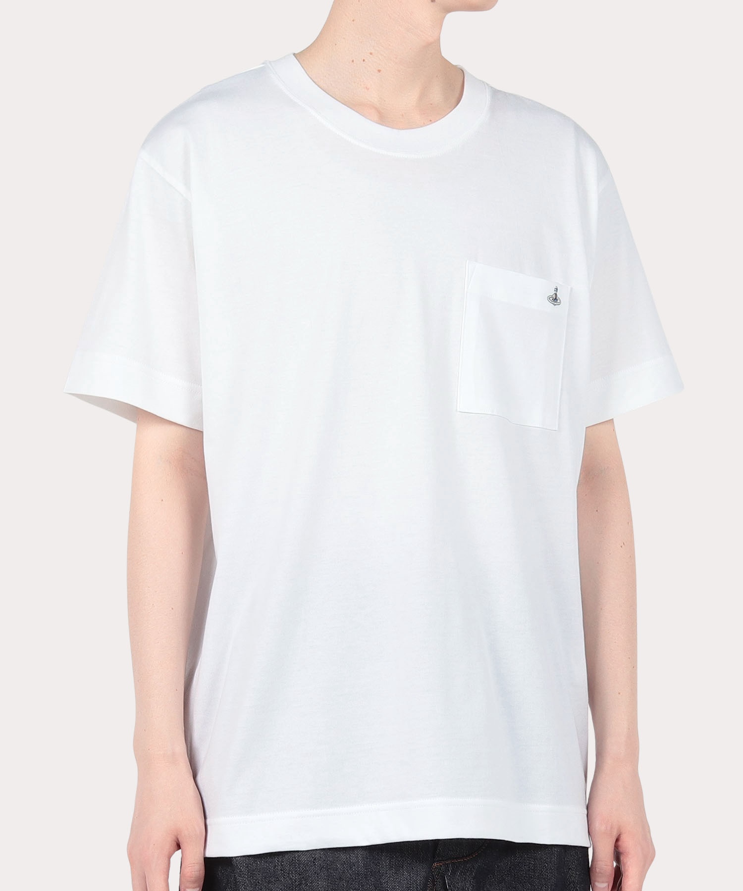 ワンポイントORB リラックスポケットTシャツ(ホワイト)（メンズ