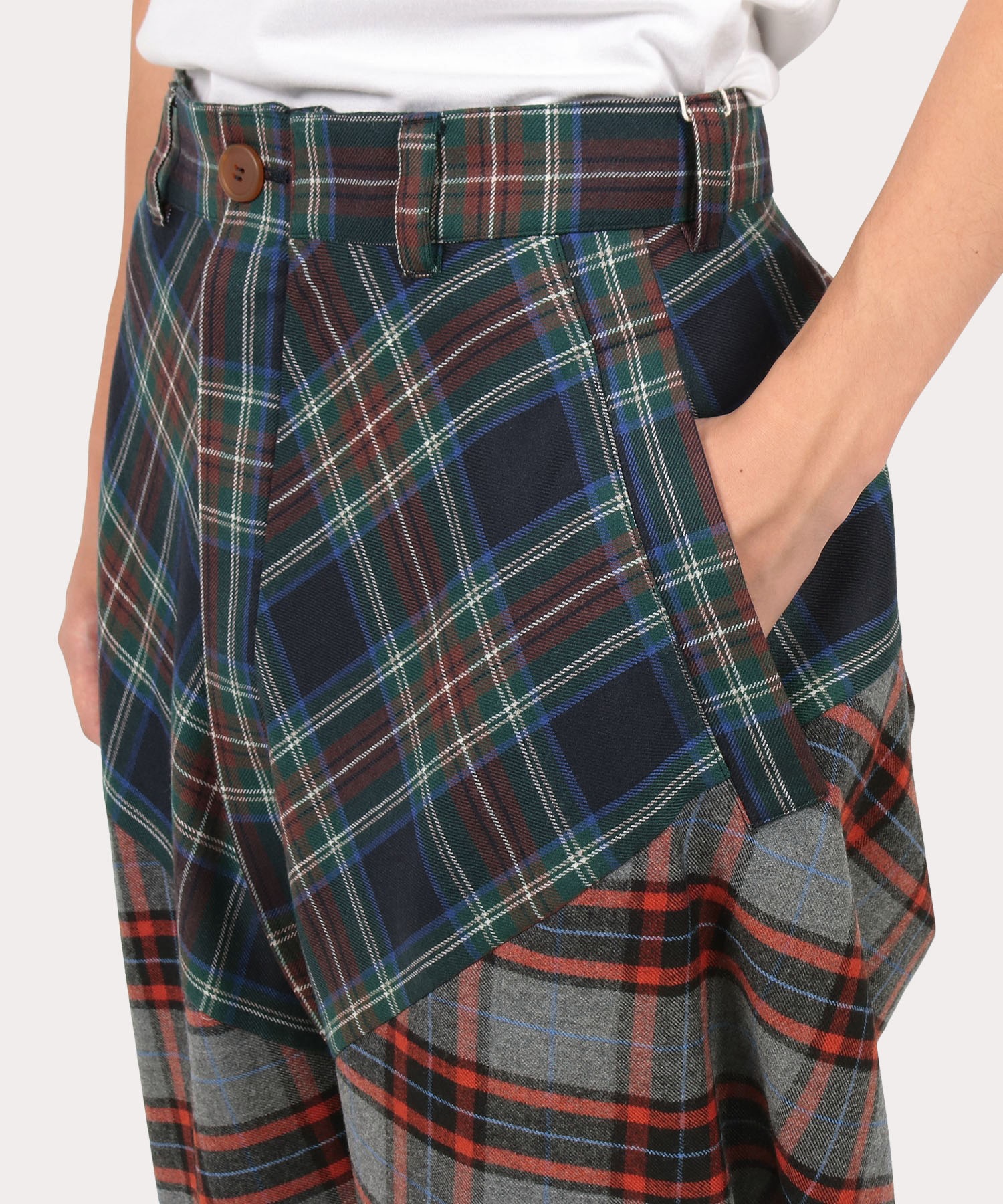 TARTAN CHECK WILMA トラウザー(グレー系)（メンズ）（2390363322