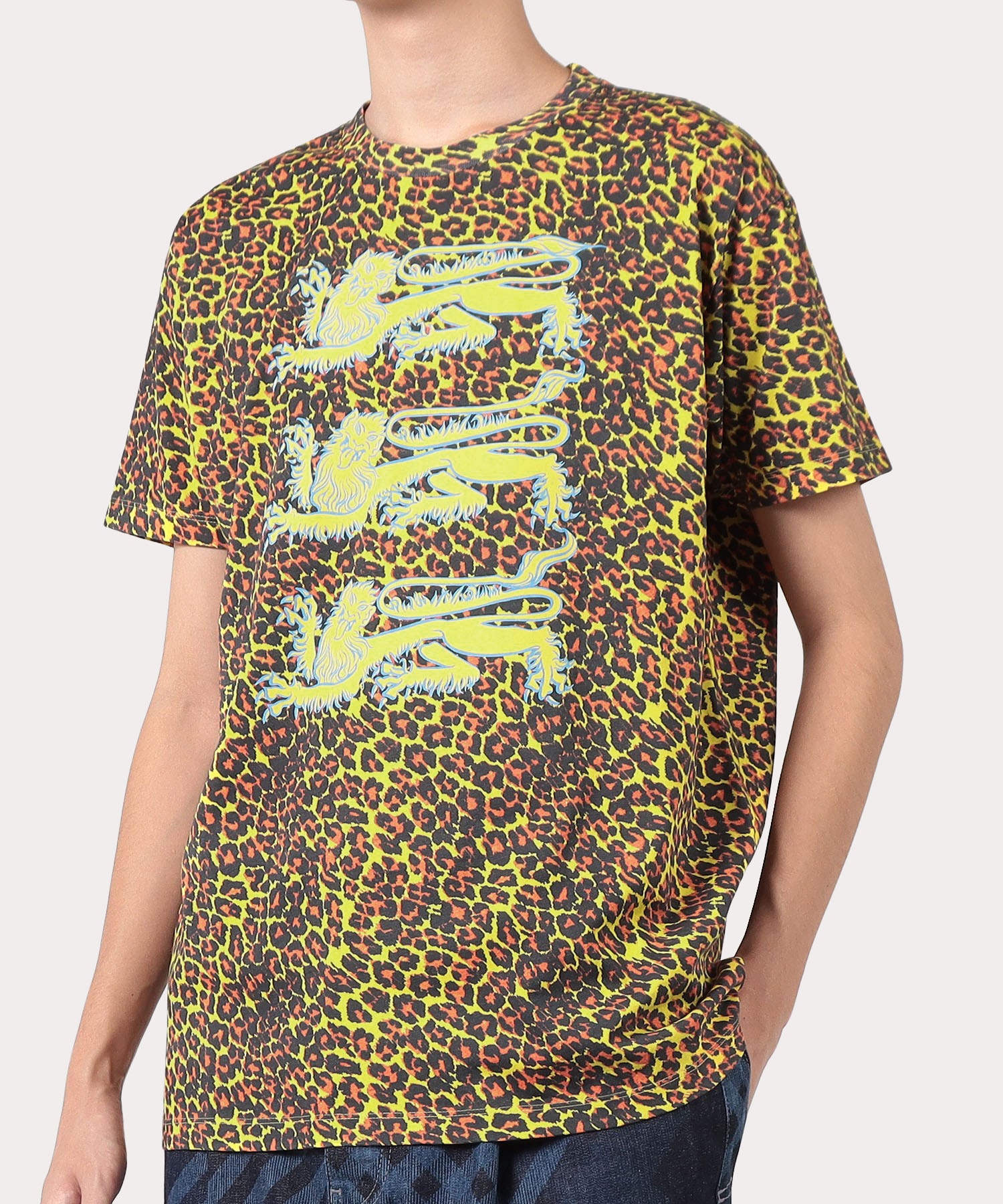 LEOPARD CLASSIC Tシャツ(イエロー系)（メンズ）（239250M3G11F