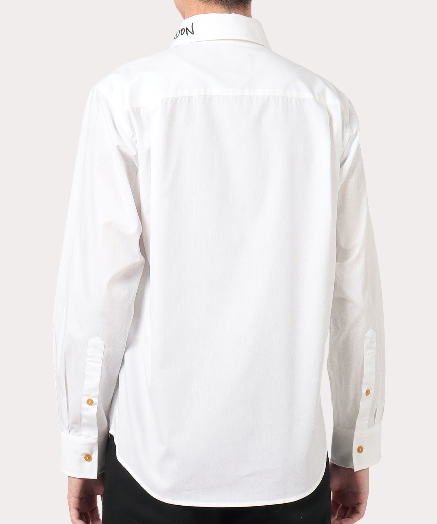 MAN LONDON EMBROIDERY クラシックシャツ(ホワイト)（メンズ