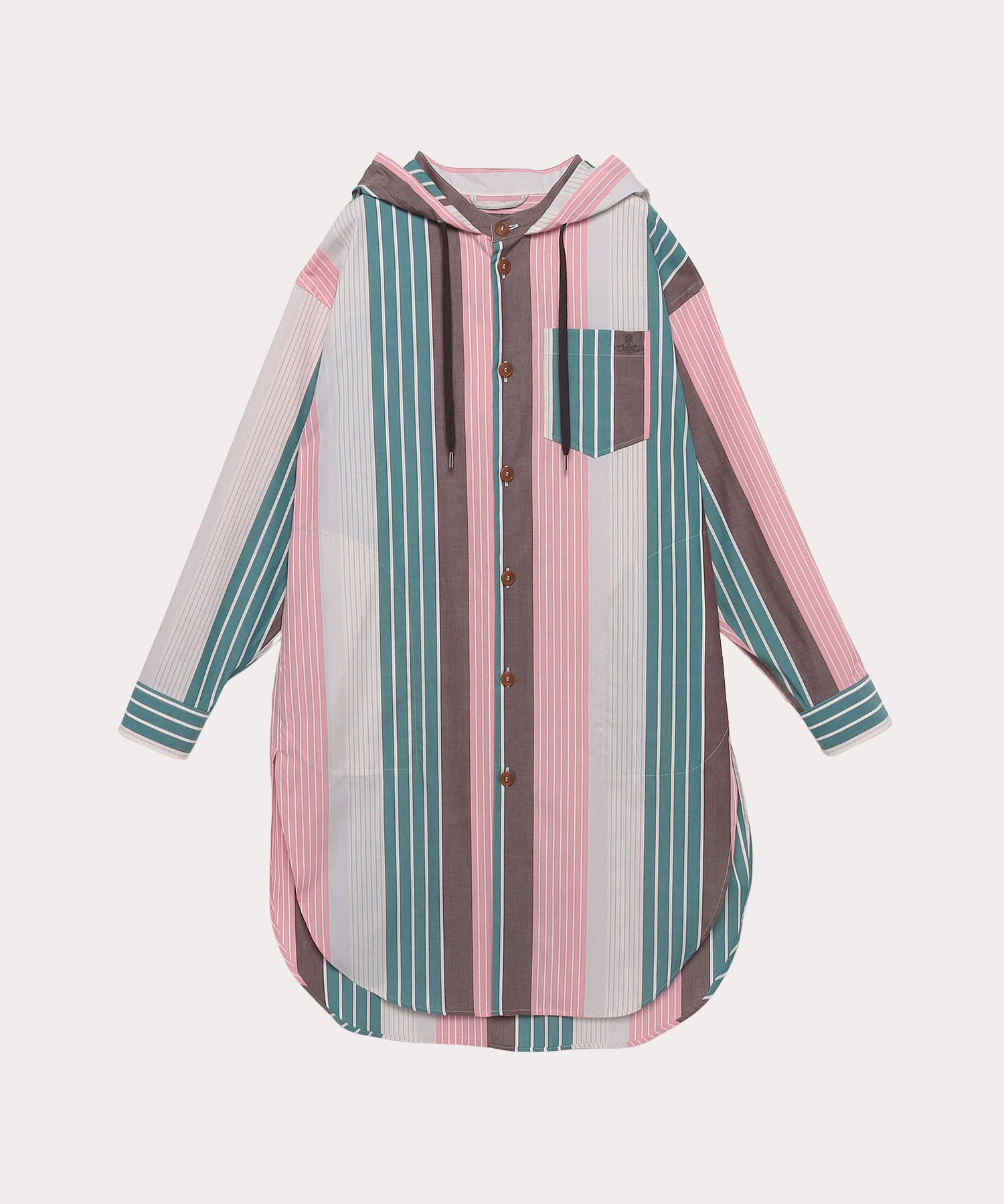 MULTI STRIPE LONG HOODED シャツ(グリーン)（メンズ）（2490137226）｜ウェアすべて(シャツ)｜【公式通販】ヴィヴィアン ・ウエストウッド（Vivienne Westwood）