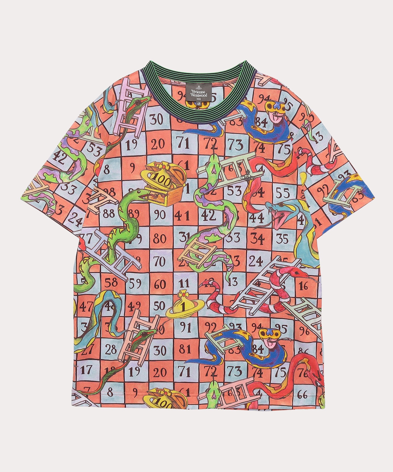 SNAKES AND LADDERS リラックス Tシャツ(レッド)（メンズ 