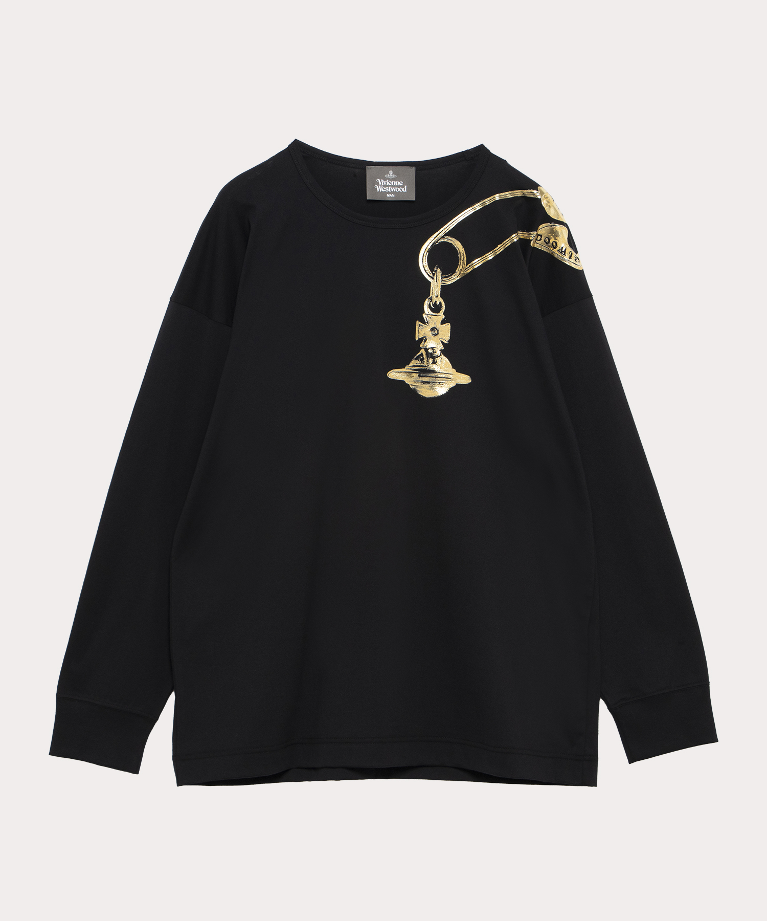 SAFETY PIN NEW リラックス長袖Tシャツ(ブラック)（メンズ）（1590275521）｜ウェアすべて(Tシャツ・カットソー)｜【公式通販】 ヴィヴィアン・ウエストウッド（Vivienne Westwood）