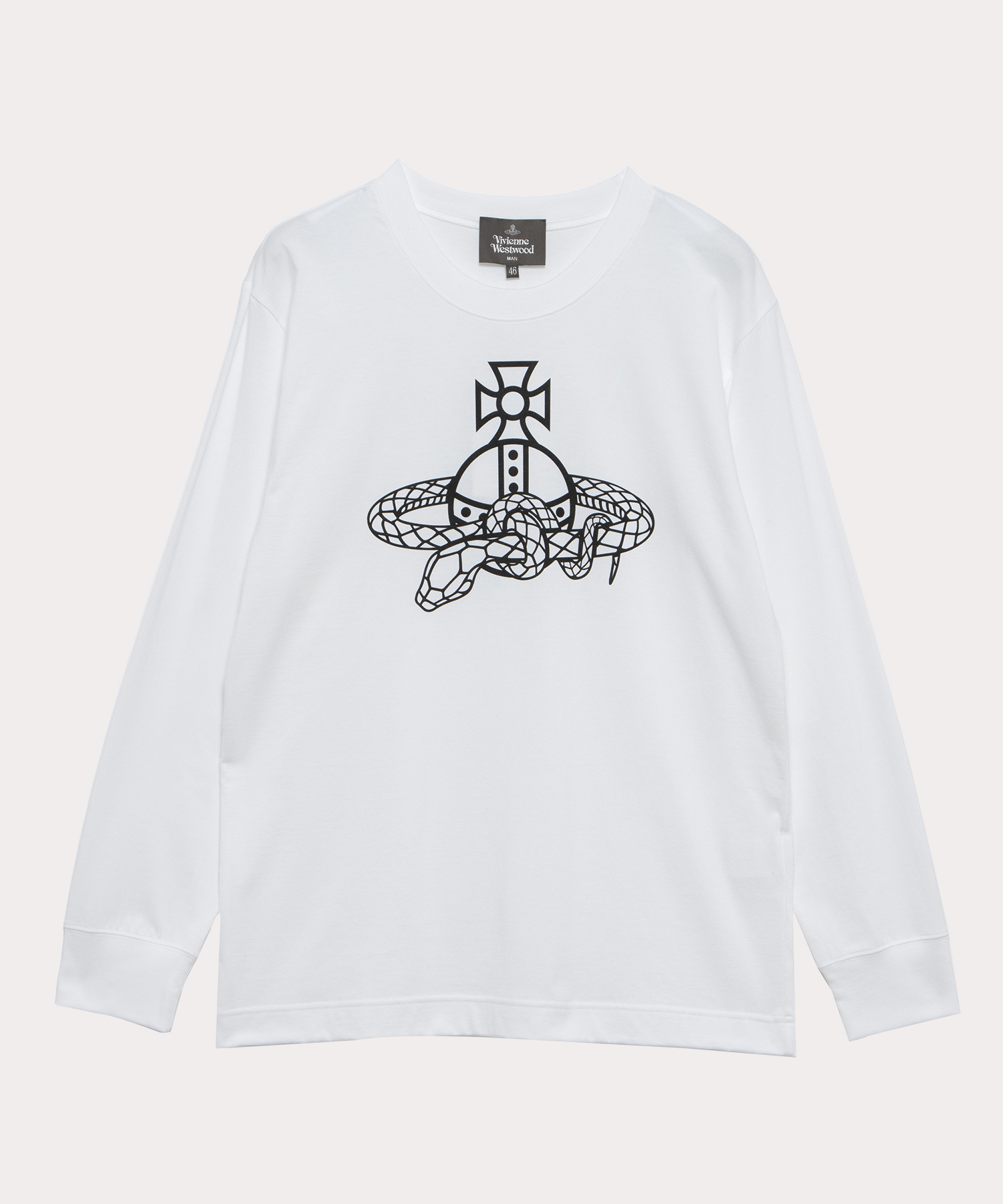 SNAKE ORB NEW 長袖Tシャツ(ホワイト)（メンズ）（1590285506）｜ウェアすべて(Tシャツ・カットソー)｜【公式通販】 ヴィヴィアン・ウエストウッド（Vivienne Westwood）