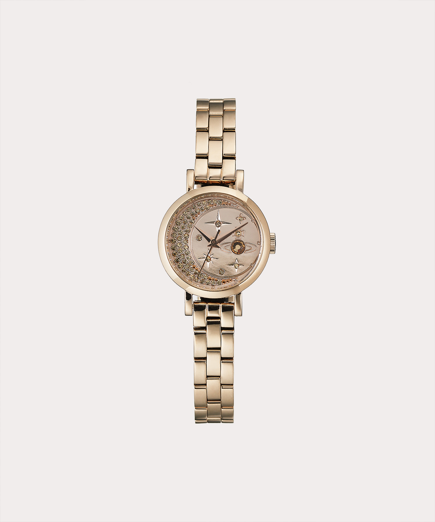 ヴィヴィアンウエストウッド 腕時計 ロゴ ゴールド色 ピンク