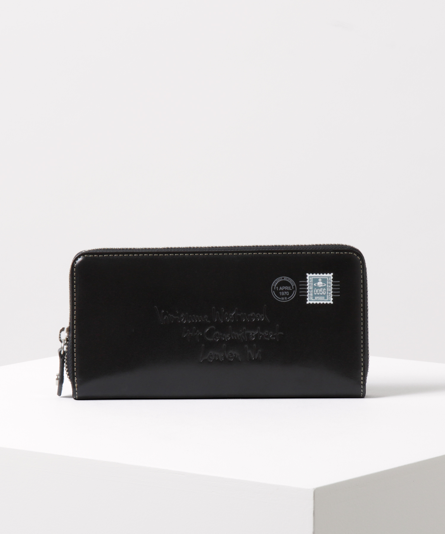 エンベロープ ラウンドファスナー長財布(ブラック)（メンズ）（VWK365