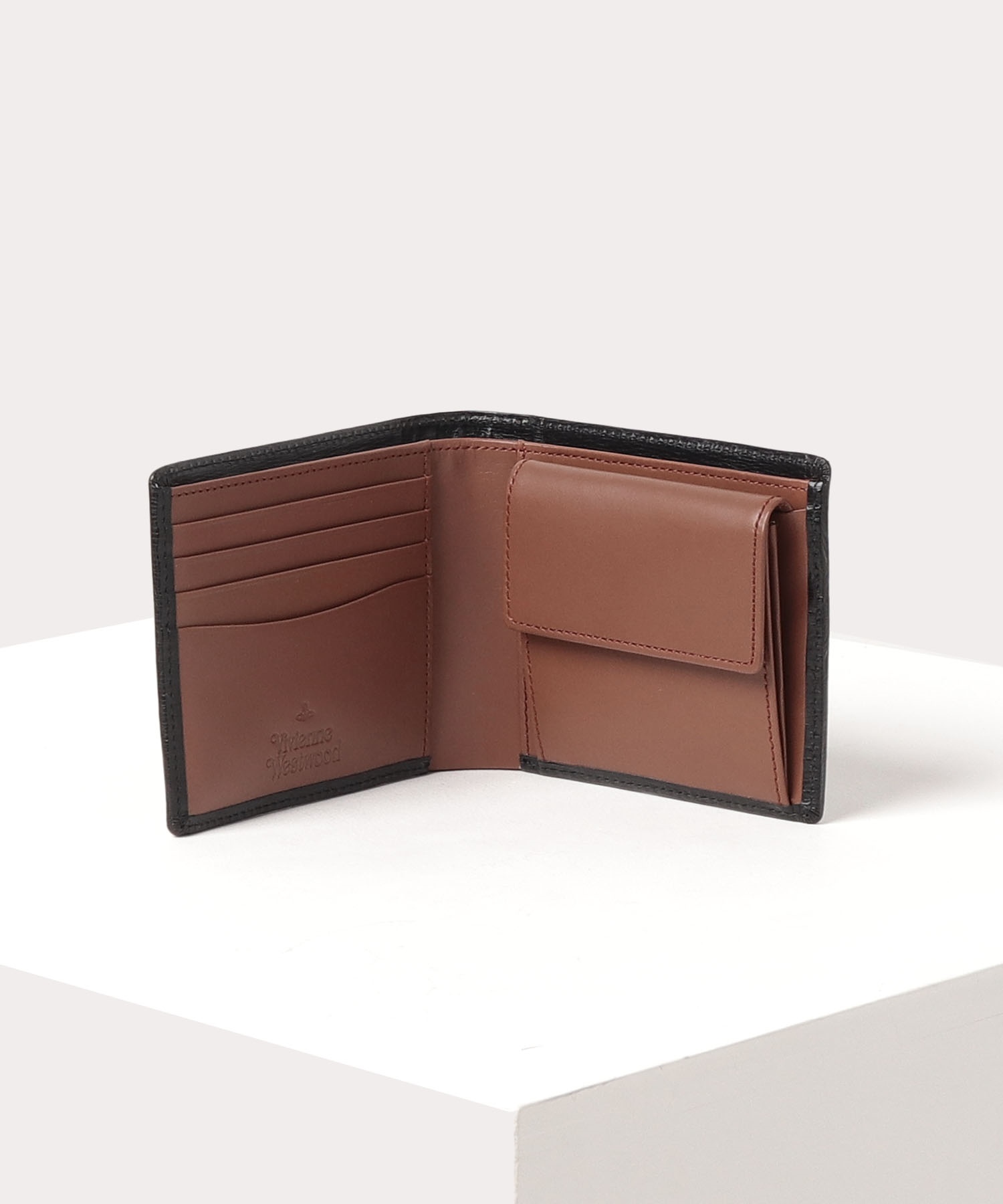インサイドカラー 二つ折り財布(ブラック)（メンズ）（VWK504）｜財布 