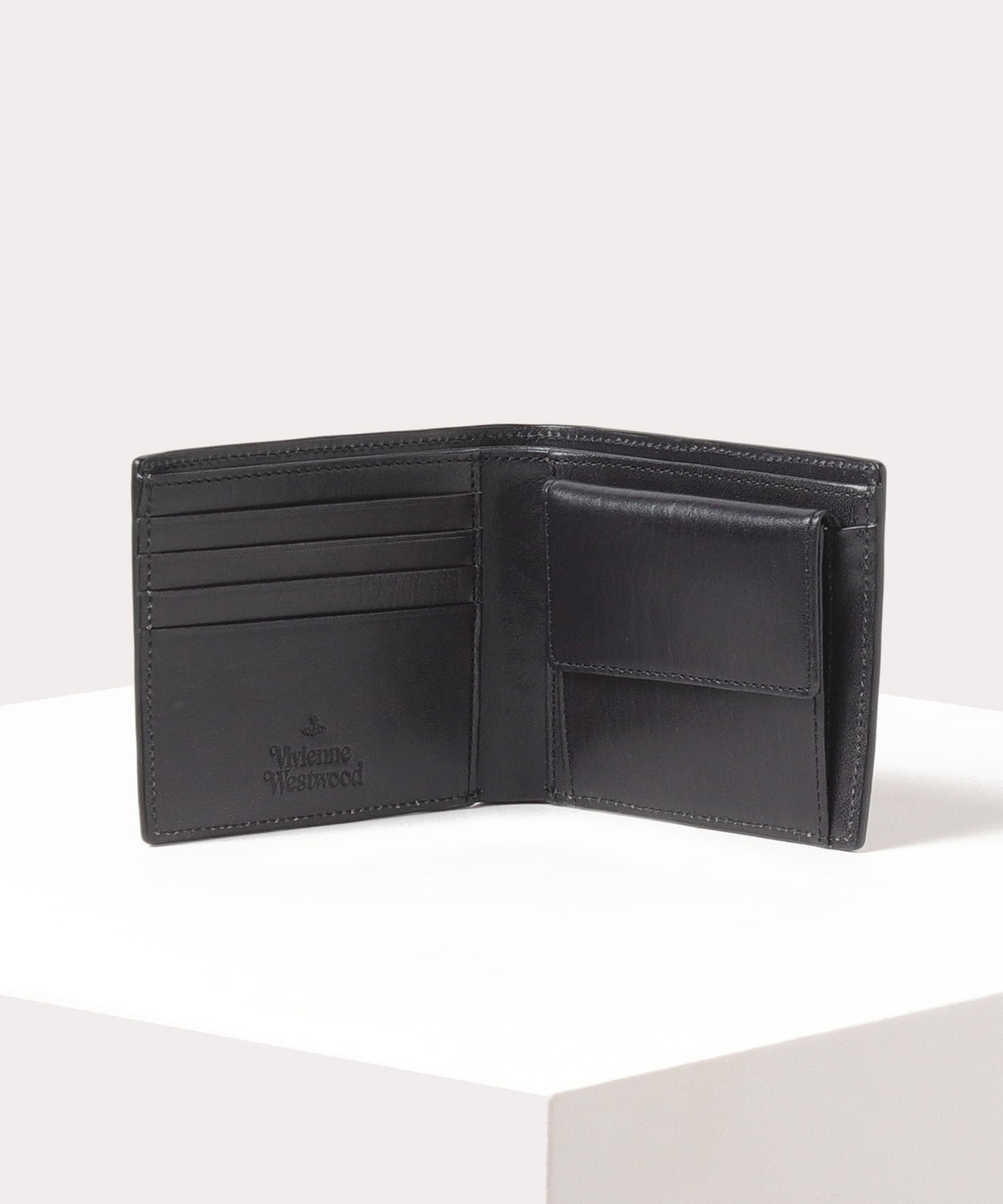 コッパー 二つ折り財布(ブラック)（メンズ）（VWK514）｜財布・レザー 