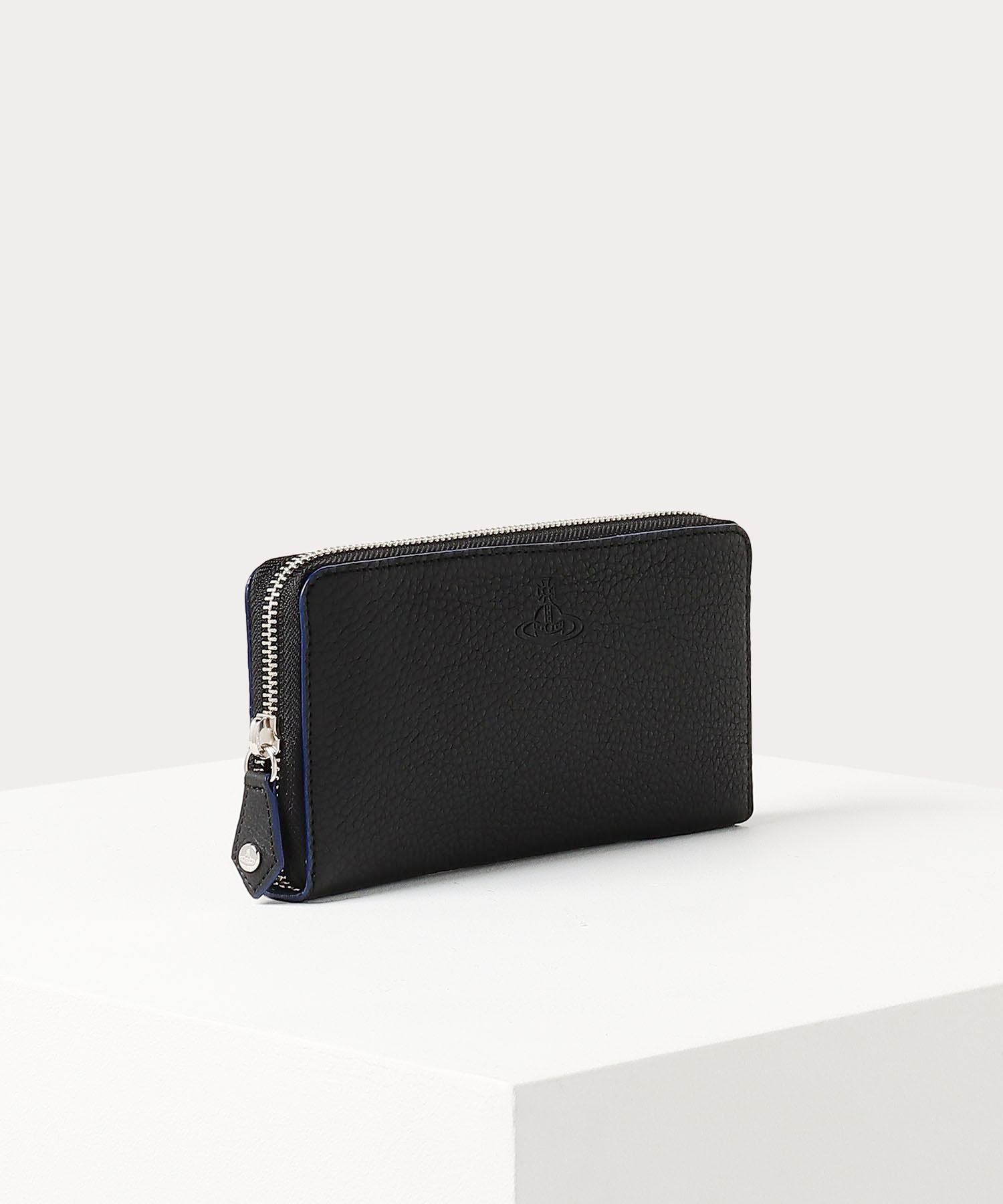 レディースファッション 財布、帽子、ファッション小物 エッジカラー ラウンドファスナー長財布(ブラック)（メンズ）（VWK714 