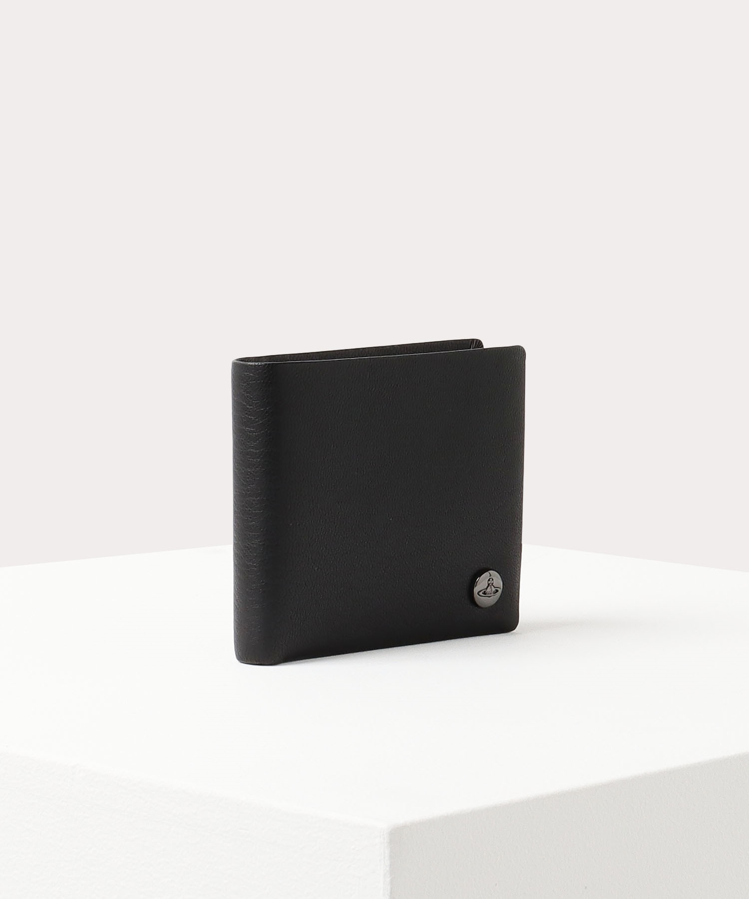 メタルフレーム 二つ折り財布(ブラック)（メンズ）（VWK812）｜財布