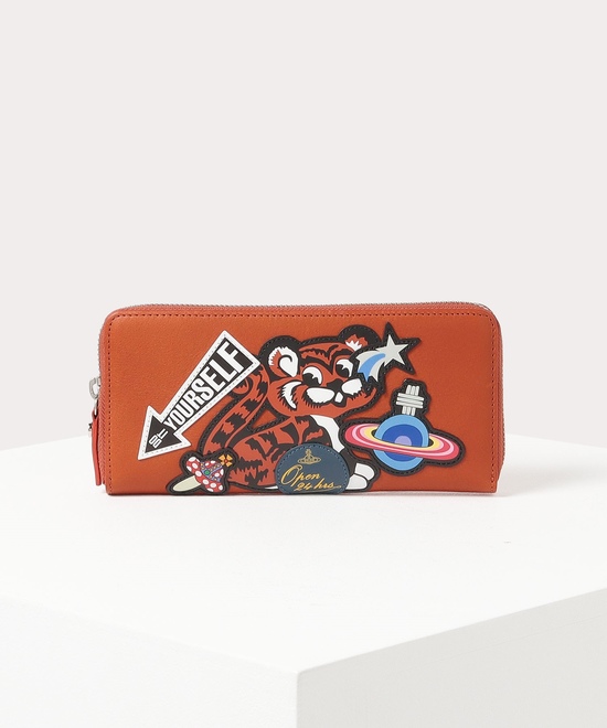 21春大特価セール ヴィヴィアンウエストウッド Vivienne Westwood 長財布 カラーステッチ ラウンドファスナー長財布 メンズ財布