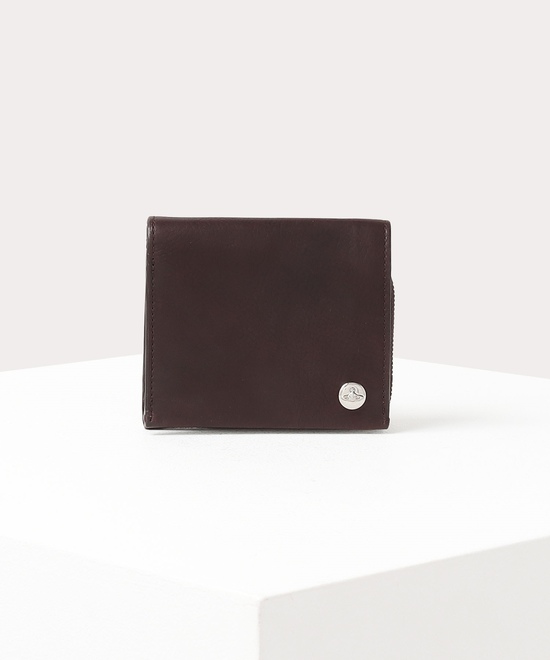 ワックスドレザー コンパクト二つ折り財布