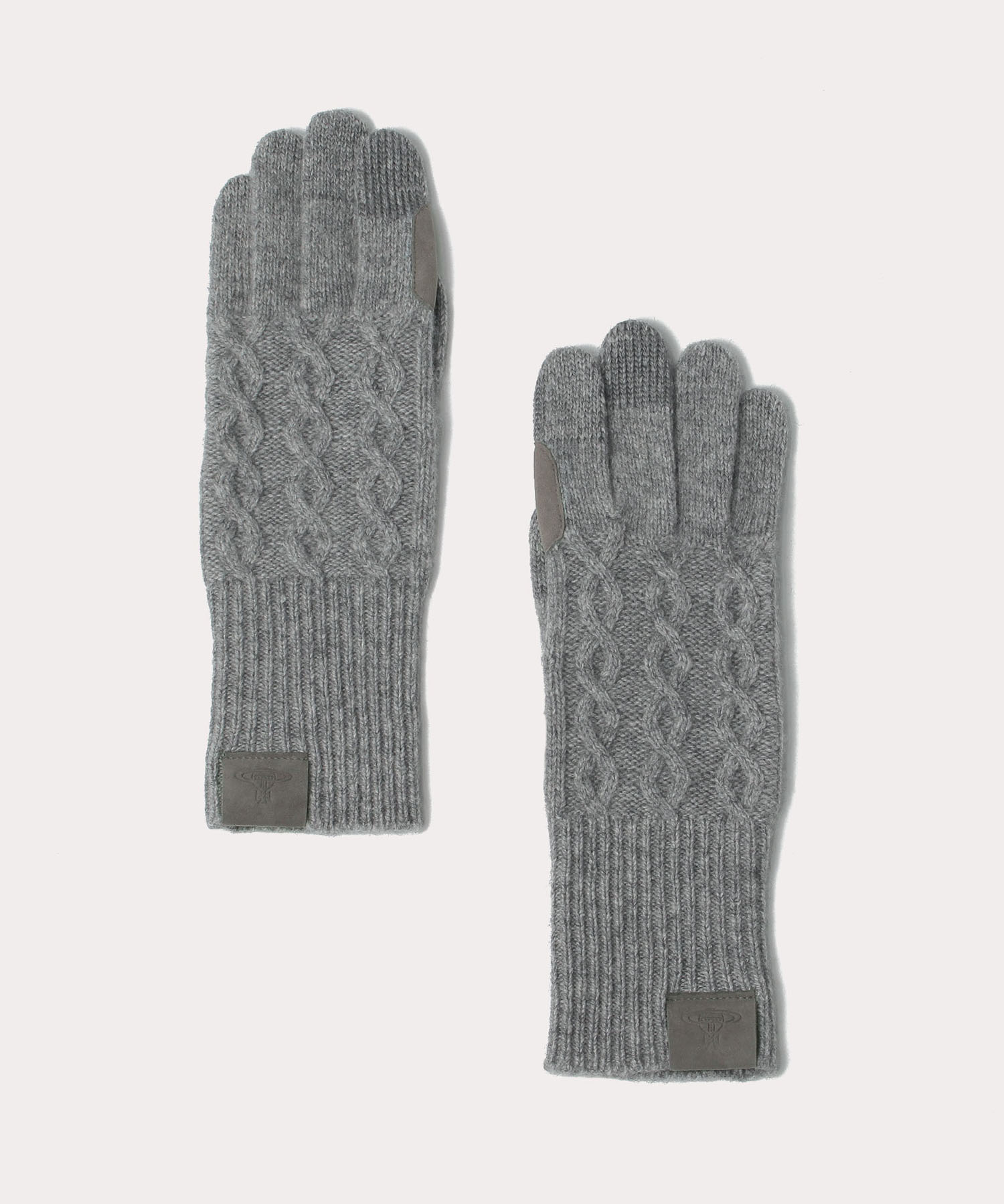 ケーブル編み ニット手袋