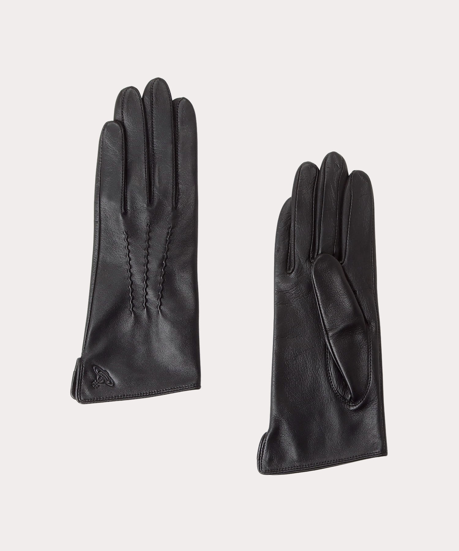 ステッチ レザー手袋(ブラック)（レディース）（3151VW541）｜手袋