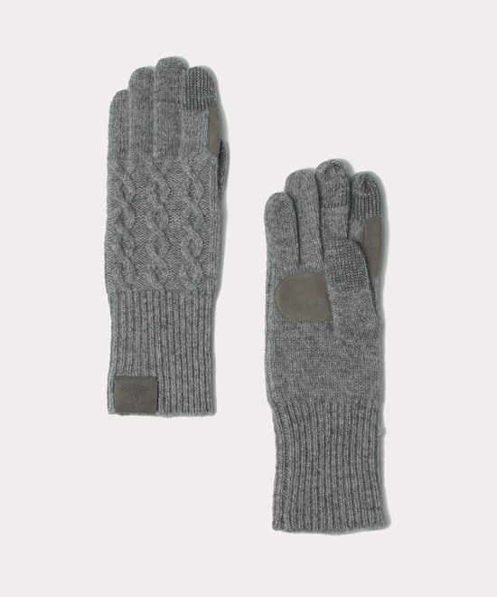 ケーブル編み ニット手袋